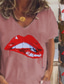 cheap Graphic shop tee-Women&#039;s Shirt Graphic Stylish Casual Short Sleeve V Neck Regular Tops Daily Print Black White Pink Khaki Gray Summer