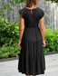 preiswerte Abschlusskleider-Damen Midikleid Weißes Kleid Abschlusskleid Mode Geburtstag Date Teegesellschaft Normale Passform Einfach Ärmellos Rundhalsausschnitt Schwarz Weiß Hellgrün Armeegrün Sommer