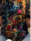cheap Boho tee-Women&#039;s T Shirt Floral Graphic Plants Bohemia Vintage Stylish Short Sleeve Crew Neck Round Neck Regular Tops Daily Going out Weekend Print Yellow Blue Purple Green Summer Spring