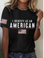 cheap Independence Day Top-Women&#039;s Patriotic  T Shirt Graphic Flag Vintage Stylish Classic Short Sleeve Crew Neck Regular Tops Daily Weekend Print Black White Gray Summer