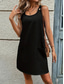 cheap Denim Dresses-Women&#039;s Mini Dress Shift Dress Slip Dress Vacation Casual Outdoor Vacation Daily Regular Fit Plain Sleeveless U Neck Black Blue Green Summer