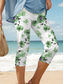 cheap Floral Print-Women&#039;s Leggings Capri Pants High Elasticity Vacation Vintage Fashion Full Length High Waist Floral Graphic Printing Thermal Warm Breathable Soft Stretchy Outdoor Daily