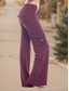 cheap Pants-Women&#039;s Chinos Casual Casual / Sporty Full Length Mid Waist Plain Pocket Comfy Soft Comfortable Micro-elastic Yoga Wine Black White Blue Summer Spring Regular Fit
