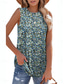 cheap Floral Tank Top-Women&#039;s Camisole Tank Top Graphic Geometric Daily Casual Sleeveless Crew Neck Regular Tops Daily Print Black Blue Orange Green Summer