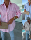 cheap Women&#039;s Stripe&amp;Geometric Tops-Women&#039;s Shirt Floral Stylish Casual Long Sleeve Shirt Collar Regular Tops Daily Buttons Pocket Print Pink Blue Khaki Summer Spring
