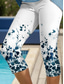 cheap Floral Print-Women&#039;s Leggings Capri Pants High Elasticity Vacation Vintage Fashion Calf-Length High Waist Graphic Leaf Printing Thermal Warm Breathable Soft Stretchy Formal Outdoor Vacation claret Earth