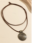 abordables Collar de mujer-Collar con colgante de madera en capas estilo bohemio para mujer: cuentas de aleación natural hechas a mano, diseño étnico en espiral, joyería ligera y llamativa para atuendos casuales, fiestas de verano y vacaciones en la playa.