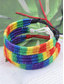abordables Pulsera de mujer-Pulsera de la amistad arcoíris hecha a mano: pulsera tejida ajustable para el orgullo para hombres y mujeres, joyería LGBTQ+ colorida para festivales del orgullo, desfiles y apoyo diario.