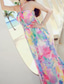 cheap Elegant Floral Dresses-Women&#039;s Long Dress Maxi Dress Floral Dress Halter Neck Dress Print Dress Elegant Fashion Modern Outdoor Vacation Going out Regular Fit Flower Sleeveless Halter Neck Pink Summer