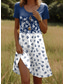 cheap Floral Dress-Women&#039;s Mini Dress T Shirt Dress Tee Dress A Line Dress Summer Dress Casual Holiday Beach Regular Fit Floral Graphic Short Sleeve Crew Neck Red Light Brown Blue Orange Summer Spring