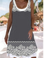 cheap Print Floral Dresses-Women's Midi Dress Tank Dress Fashion Classic Daily Outdoor Weekend Regular Fit Graphic Geometric Sleeveless Crew Neck Light Grey Spring Fall
