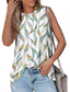 cheap Floral Tank Top-Women&#039;s Camisole Tank Top Graphic Geometric Daily Casual Sleeveless Crew Neck Regular Tops Daily Print Black Blue Orange Green Summer
