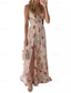 cheap Elegant Floral Dresses-Women&#039;s Long Dress Maxi Dress Casual Dress Floral Dress Fashion Elegant Dress Outdoor Party Holiday Regular Fit Flower Sleeveless V Neck White Summer