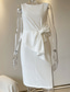 cheap White Casual Dresses-Women&#039;s Mini Dress Graduation Dress Casual Dress Summer Dress Elegant Fashion Romantic Outdoor Holiday Date Regular Fit Plain Sleeveless Crew Neck White Summer Spring