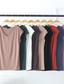 cheap Plain tee-Women&#039;s Blouse Solid Color Stylish Casual Short Sleeve V Neck Regular Tops Daily Black White Pink Red Royal Blue Summer Spring