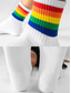 お買い得  メンズグローブ-メンズレインボープライドソックス - 普段着、スポーツ、プライドイベントに最適なカラフルなLGBTフェスティバルアクセサリー