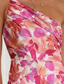 cheap Print Floral Dresses-Women&#039;s Midi Dress Floral Dress Print Dress Fashion Modern Outdoor Vacation Weekend Regular Fit Flower Sleeveless One Shoulder Yellow Blue Purple Orange Summer