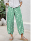 cheap Straight-Leg Pants-Women&#039;s Chinos Baggy Pants Casual Ankle-Length High Waist Graphic Geometric Patchwork Drawstring Printing Thermal Warm Breathable Micro-elastic Casual Daily Violet Robin&#039;s Egg Blue Green Khaki Summer