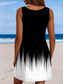 voordelige Kunst &amp; Design Jurken-Dames Mini-jurk Zonnejurk A lijn jurk Off-the-shoulder jurk Vakantie Casual Boho Feest Strand Ombre Grafisch Mouwloos U-hals Wit Geel Rood blauw Zomer