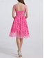cheap Cocktail Dresses-A-Line Quinceanera Dresses Elegant Dress Wedding Wedding Guest Knee Length Sleeveless Sweetheart Polyester Backless with Floral Print Wedding Guest Dress 2025