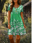 preiswerte Blumenkleid-Damen Minikleid T-Shirt-Kleid A Linie Kleid Sommerkleid Urlaub Lässig Strand Täglich Ausgehen Strand Normale Passform Blumen Grafik Kurzarm Rundhalsausschnitt Rote Blau Purpur Grün Sommer Frühling