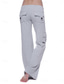 cheap Pants-Women&#039;s Chinos Casual Casual / Sporty Full Length Mid Waist Plain Pocket Comfy Soft Comfortable Micro-elastic Yoga Wine Black White Blue Summer Spring Regular Fit