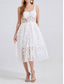 cheap Cocktail Dresses-A-Line Quinceanera Dresses Elegant Dress Wedding Wedding Guest Knee Length Sleeveless Sweetheart Polyester Backless with Floral Print Wedding Guest Dress 2025