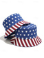 billige Tilbehør-USAs 250-årsjubileum Kvinners amerikansk flagg trykt bøttehatt - Vendbar patriotisk sommerhatt med stjerner og striper design perfekt uavhengighetsdagen ferier og utendørsarrangementer
