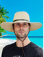 abordables Chapeaux pour hommes-Chapeau de cowboy pliable en paille pour homme avec bande noire – chapeau d'été western pour la plage, les voyages et les loisirs