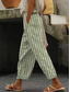 cheap Straight-Leg Pants-Women&#039;s Skinny Elegant Vacation Vintage Full Length High Waist Graphic Striped Printing Breathable Soft Micro-elastic Outdoor Daily Ash Robin&#039;s Egg Blue Pink Green Summer Spring Loose Fit