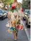 cheap Casual Floral Dresses-Women&#039;s Midi Dress Casual Dress Elegant Fashion Outdoor Daily Holiday Regular Fit Graphic Short Sleeve V Neck Black White Yellow Red Summer