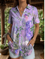 cheap Floral Tops-Women&#039;s Shirt Floral Graphic Bird Vintage Tropical Daily Sleeveless Short Sleeve Shirt Collar Regular Tops Daily Pink Purple Green Summer Spring