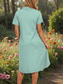 preiswerte Blumenkleid-Damen Midikleid A Linie Kleid Sommerkleid Urlaub Lässig Strand Date Sommerkleid Normale Passform Blumen Grafik Kurzarm Revers Rosa Blau Grün Sommer