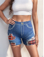 baratos Impressão 3D Azul-Calças Leggings Femininas Shorts Impressão 3D Chinos Férias Vintage Moda de Rua Curto Cintura Alta Impressão Lisa Confortável Macia Elástica Externo Férias Rua Azul Marinho Azul Real Azul Verão