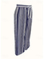 abordables jambe large et taille haute-Femmes Jambe large Chinos Shorts de plage Vacances ancien Mode Longueur complète Taille haute Graphique Géométrique Cordon de serrage Impression Respirant Doux Micro-Élastique Vacances Occasionnel