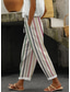 cheap Straight-Leg Pants-Women&#039;s Chinos Vacation Vintage Ethnic Style Full Length High Waist Stripe Lines / Waves Stripe Soft Outdoor Breathable Micro-elastic Formal Outdoor Vacation White Red Green Fall Loose Fit