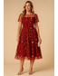 ieftine rochie florală-Pentru femei Rochie Mini Rochie A line Rochie din Tul Elegant Petrecere cocktail În aer liber Serată Petrecere Brodat Plasă Fit regulat Floral Manșon scurt Stil Nautic Albastru piscină Negru Alb