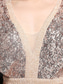 preiswerte Sekt-Meerjungfrauenschnitt Quinceanera-Kleider Elegant Kleid Formell Hochzeit Bodenlang Kurzarm V Ausschnitt Paillettenbesetzt mit Paillette 2025