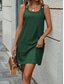 cheap Denim Dresses-Women&#039;s Mini Dress Shift Dress Slip Dress Vacation Casual Outdoor Vacation Daily Regular Fit Plain Sleeveless U Neck Black Blue Green Summer
