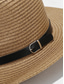 abordables Chapeaux pour hommes-Chapeau de cowboy pliable en paille pour homme avec bande noire – chapeau d'été western pour la plage, les voyages et les loisirs