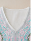 cheap Boho Dress-Women&#039;s Mini Dress Linen Dress Casual Dress Modern Cap Sleeve Wedding Daily Date Loose Fit Geometric Embroidery Short Sleeve V Neck White Summer