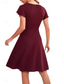 preiswerte Chiffonkleider-Damen Minikleid Cocktailkleid Kleid für Hochzeitsgäste Chiffonkleid Figurbetontes Kleid Elegant Party Stilvoll Normale Passform Einfach Kurzarm Rundhalsausschnitt Schwarz Rosa Wein Sommer