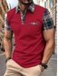 ieftine Polo clasic pentru bărbați-Bărbați Polo Cămașă de golf Casual Afaceri Clasic Manșon scurt Modă Culoare solidă Buzunar Nasturi Vară Primăvară Fit regulat Alb Polo
