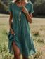 cheap Boho Dress-Women&#039;s Mini Dress Floral Dress Boho Dress Print Dress Classic Modern Outdoor Vacation Daily Regular Fit Flower Short Sleeve Crew Neck Wine Blue Green Summer