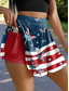 cheap Independence Day-Independence Day Women&#039;s Patriotic Fourth of July Skirt Fashion Casual Mini High Waist Skirts Graphic Butterfly Striped Stretchy Daily Blue Summer Knit Polyester