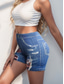 baratos Impressão 3D Azul-Calças Leggings Femininas Shorts Impressão 3D Chinos Férias Vintage Moda de Rua Curto Cintura Alta Impressão Lisa Confortável Macia Elástica Externo Férias Rua Azul Marinho Azul Real Azul Verão