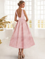 cheap Cocktail Dresses-Pink Jacquard Dress 2 Pieces A-Line Cocktail Dresses Elegant Dress Formal Semi Formal Dress Wedding Tea Length Sleeveless Square Neck Stretch Crepe with Jacket 2025