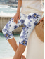 cheap Floral Print-Women&#039;s Leggings Capri Pants High Elasticity Vacation Vintage Fashion Full Length High Waist Floral Graphic Printing Thermal Warm Breathable Soft Stretchy Outdoor Daily