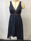 cheap Boho Dress-Women&#039;s Mini Dress Casual Dress Summer Dress Slip Dress Boho Dress Elegant Fashion Modern Daily Beach Weekend Regular Fit Color Block Sleeveless V Neck Dark Blue Summer