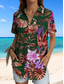 cheap Women&#039;s Vacation Tops-Women&#039;s Shirt Graphic Leaf Hawaiian Vintage Tropical Daily Sleeveless Short Sleeve Shirt Collar Regular Tops Daily Red Blue Purple Green Light Blue Summer Spring
